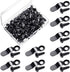 Metal Bow Shape Frame Turn Button with Screws for Hanging Pictures, Photos, Drawings, Posters, Black (100 Pieces)