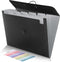 SKYDUE Expanding File Folder, 7 Pockets Accordion Organizer for Documents, Letter Size Filing Folder, Black