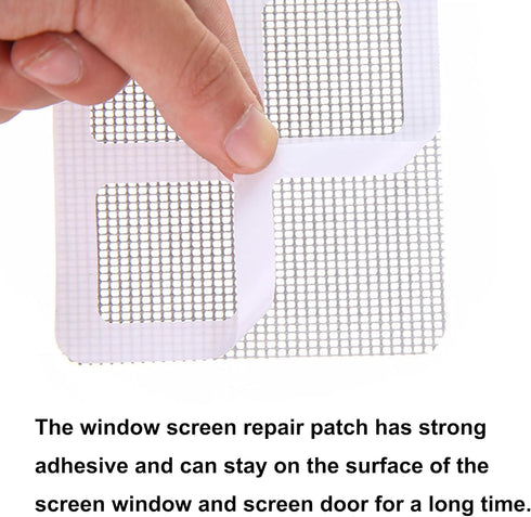 Window Screen Repair Patches - 10 Patches for Screen Door and Window Screen Tears, 4"x 4"
