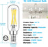 Mlambert 12 Pack Dimmable T6 LED Bulbs,4W Equal 40W e12 Candelabra Bulb 5000K,Clear 4W E12 Edison Bulb for Chandelier,Light Bulb E12 Candelabra Bulb by Mlambert