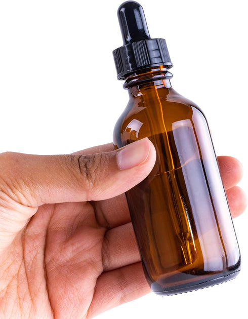Super Z Outlet 2oz Amber Glass Bottles with Glass Eye Dropper Dispenser for Essential Oils, Chemistry Lab Chemicals, Colognes & Perfumes (6 Pack) by Super Z Outlet