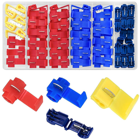 80 Pcs Quick Splice Wire Connectors, Solderless Electrical Wire Crimp Connectors Terminal Joint 22-10 AWG