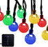 8 7M/24Ft, 50 Solar Powered Crystal Ball Lights - Modes, LED, Waterproof for Outdoor Patio, Garden, Yard & Wedding