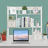 Generic Desktop Bookshelf, Desktop Hutch with 6 Shelves & 2 Drawers, Countertop Storage