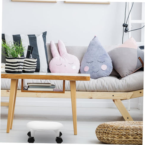 DOITOOL Rolling Low Stool Wheels Portable and Lightweight Under Desk Stool for Easy Assembly for Home and Office Use