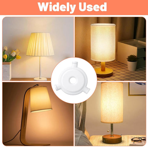 Matwsec 10 Lamp Shade Adapter Ring Pcs White Plastic Lampshade Reducing Rings Adapter Lamp Shade Ring Light Shades