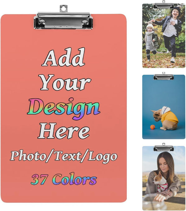 Custom Clipboards with Your Picture Logo Text, Personalized Acrylic Clipboard, Office Gift
