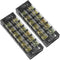 uxcell 2 Pcs Cable Barrier Block Terminal Strip TB-2506L, Dual Rows 6 Positions 600V 25A