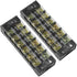 uxcell 2 Pcs Cable Barrier Block Terminal Strip TB-2506L, Dual Rows 6 Positions 600V 25A