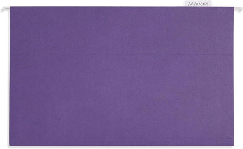 Blue Summit Legal Hanging File Folders, Legal Size, Purple – 25 Pack for Organization