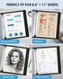 KTRIO Clear Sheet Protectors 8.5 x 11 inch, Top Loading Document Sleeve, 50 Pack for 3 Ring Binder