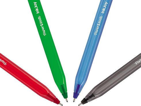Paper Mate InkJoy 100ST Ballpoint Pens, Medium Point (1.0mm), Classic Colours, 4 Count