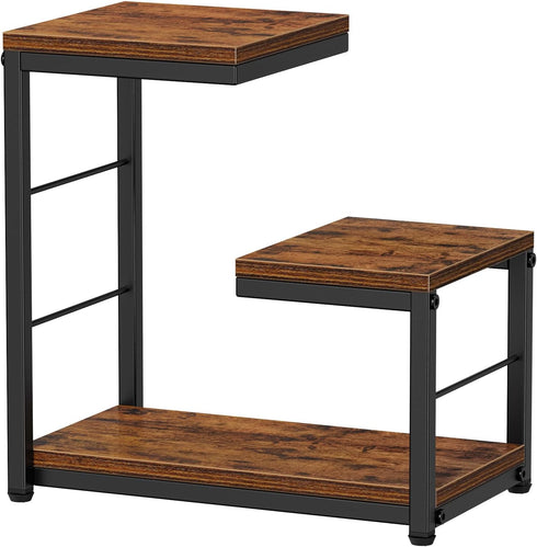 Snughome Desktop Shelf, 3 Tier Wood Bookshelf Organizer Storage Rack, Adjustable Shape Display Shelf for Office, Home,