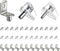 HIQUODIN 36PCS Mixed-Diameter Cabinet Shelf Pegs, 3-in-1 Shelf Pins Kit, 1/4 inch, 5mm,