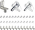 HIQUODIN 36PCS Mixed-Diameter Cabinet Shelf Pegs, 3-in-1 Shelf Pins Kit, 1/4 inch, 5mm,