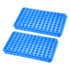 YOKIVE 2Pcs Tube Rack Holder, Double Panel Polypropylene | Great for 0.2ml, 0.5ml, 1.5ml, 2ml Lab Test Tube (Blue,