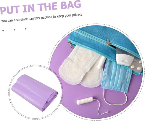 200pcs VALICLUD Feminine Disposal Bags Leak Pouches for Personal Privacy Compact and Convenient for Menstrual Products
