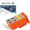 LCL Compatible Ink Cartridge Replacement for Canon PGI-9 PGI-9Y, 2-Pack Yellow