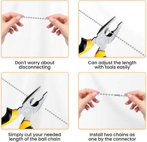 Ceiling Fan Pull Chain Extender, 2 Pcs 12 Inches Long Extension Pendant Ornament Set for Ceiling Fan & Light Lamp