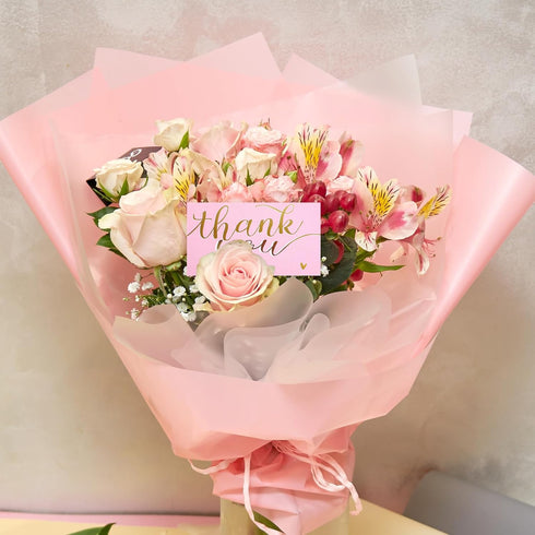 LXUEJIE 100 3.5 2 inch Pcs Thank You Cards, Pink Thank You Cards x Thanks Card with Free Write Pink Thanks Card