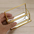 Hipiwe Vintage Gold Metal Business Card Holder Stand, Office Desktop Countertop Name Card Display Organizer