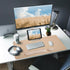 Home(31.515.7 Inches,Beige) Bloss Leather Desk Pad and Keyboard Wrist Rest, Large Mouse Pad + Keyboard Pad+Mouse Wrist