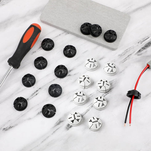 100pcs Push-in Cable Connectors, Non-Metallic Push In Connector for Romex 1/2 Inch Knockouts