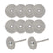 uxcell 10 Pcs 22mm Diamond Cutting Wheels with 2 Pcs Mandrels for Rotary Tool