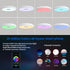 Fixture,11 inch 18W,with Dimmable Smart Waterproof LED Flush Mount Ceiling Light Bluetooth Speaker,RGB Color Changing