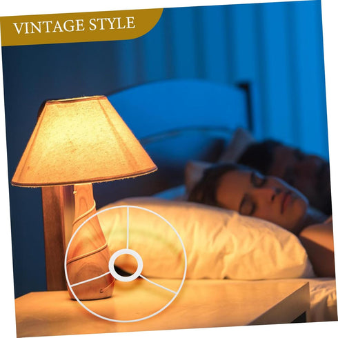 LIFKOME 1Pair DIY Vintage Lamp Shade Frame Socket Adapter Ring Construction Suitable for Table Floor Lamps Easy