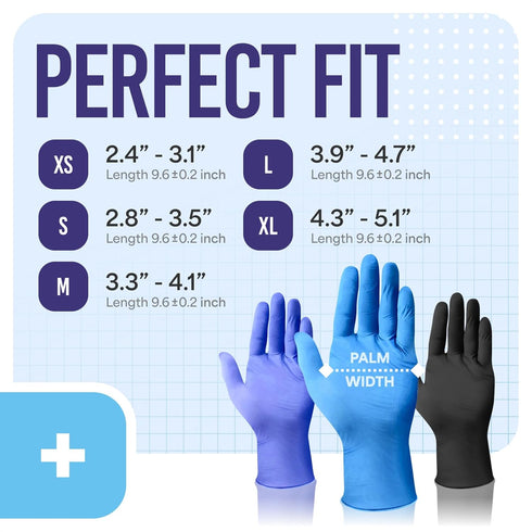 Medtecs Disposable Nitrile Gloves - Latex-Free, Chemo-Rated Protection, 4 Mil Thickness, Powder-Free, 200PC
