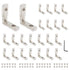 24pcs 2020 Aluminum Extrusion Connector Corner Bracket, Joining Hardware with Screws for 8020 Aluminum Profile