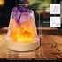 3 Runyangshi Healing Crystal Night Light Natural Himalayan Salt & Amethyst Raw Stones Aroma Diffuser USB Powered Colour