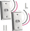 PPZ Photocell Sensor for Outdoor Lights w/Wall Plate 2-Pack,Dusk to Dawn Wire-in Switch
