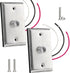 PPZ Photocell Sensor for Outdoor Lights w/Wall Plate 2-Pack,Dusk to Dawn Wire-in Switch
