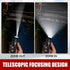 Vocect 3 Set, Pcs Mini Flashlights, High Lumen Pocket Tactical Flashlight Adjustable Focus Zoom Torch Lights Powered by
