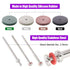 Swpeet 52Pcs Polishing Wheels Kit - 40Pcs Mixed Colors Silicone Rubber Polishing Wheels + 12 Mandrel Shank for Rotary