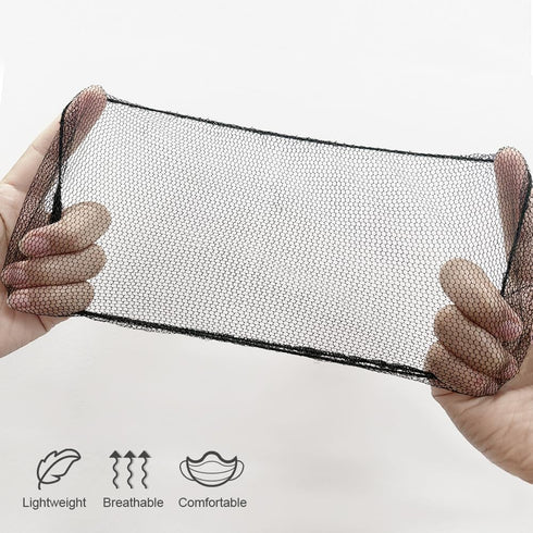 Sylmifoi 100Pcs 18" Disposable Beard Nets for Food Service, Breathable Honeycomb Nylon Beard Covers, Durable Beard
