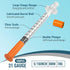 31G 1cc/ml, 5/16" 8mm Pack 100 Lab Liquid Measurement of Individually Wrapped