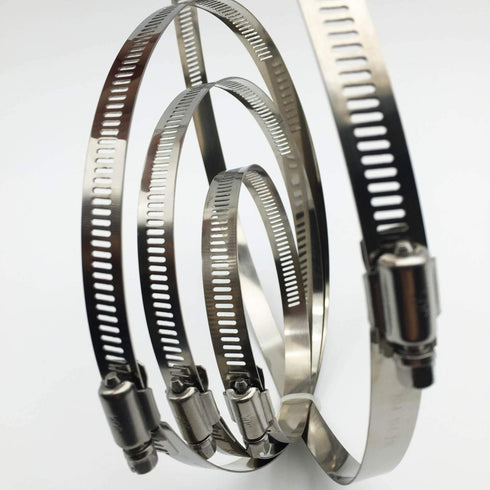 8Pcs 3" Adjustable 304 Stainless Steel Duct Clamps, Hose Clamp Pipe Clamp for Air Ducting