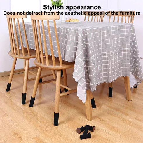 VORTINIOUS (Brown,8 Furniture Leg Socks,Chair Leg Floor Protectors for Hardwood Floors,Anti-Slip Chair Leg Covers,High