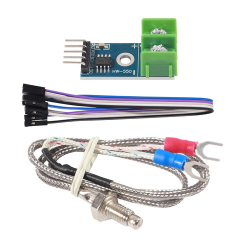 DC 3-5V MAX6675 Module + K Type Thermocouple Temperature Sensor Set, Compatible with Raspberry Pi Arduino