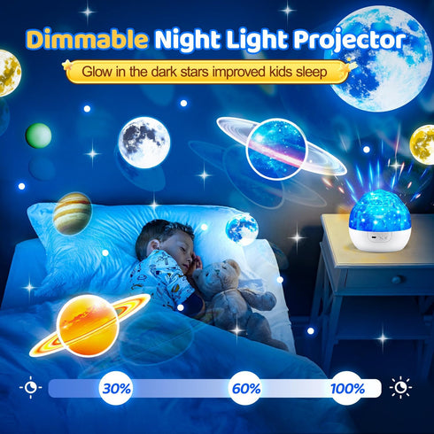 105 Lighting+5 Dimmable 360 Night Light for Kids Projector, Films Kids Night Light Projector, Baby Night Light