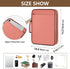 Wfrish Handle,1.25 Inch 3 500 6 Salmon Zipper Binder Bag with Ring O-Ring Sheet Capacity Tab Expanding File Folder