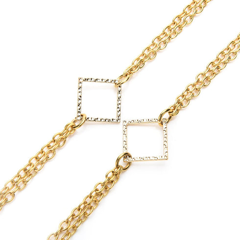 Gold Chain Neck Lanyard for ID Badge - Badge Holder for Teachers, Nurses, and Office Ladies