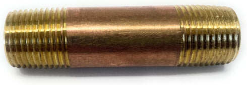 Metal Magery Brass Long Nipple 1/2" X 1/2" - 3" Length Male NPT Pipe Fitting (1 Count)