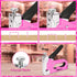 THINKOWRK 3 in 1 Light Pink Staple Gun - Home Use Upholstery with 900 Staples, Nail Gun for Wood, Fabric, DIY Repair
