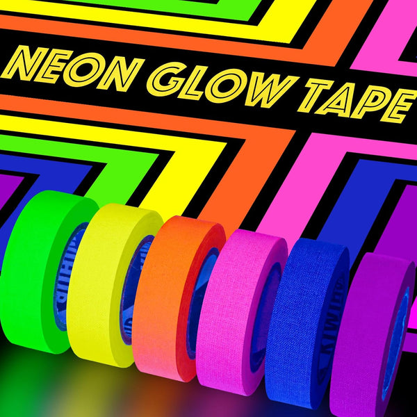 UV Blacklight Reactive Fluorescent Cloth/Neon Gaffer Tape, Super Bright Spike Tape for Glow Party Supplies