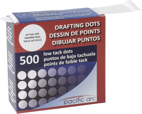 Pacific Arc Professional Blank Drafting Dots, 7/8", Roll of 500 Dots per Box