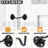3 Inch 1 Pack Privacy Hook and Eye Latch, Black Iron Barn Door Lock Cabin Hooks, Eye Hook Latch for Gate Shutters